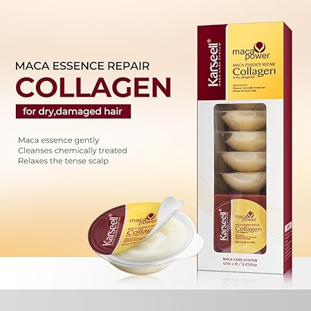 MACA ESSENCE REPAIR COLLAGEN HAIR MASK SET 12ML × 8