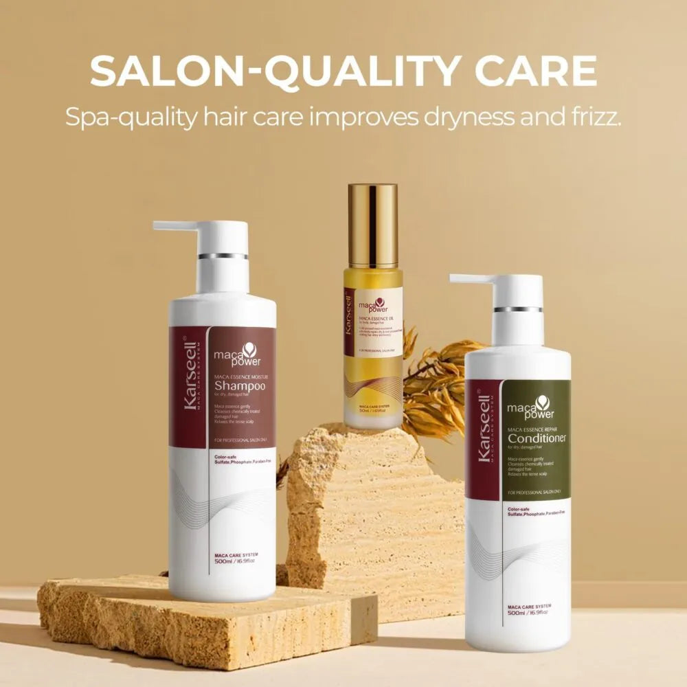 KARSEELL HAIR OIL + SHAMPOO AND CONDITIONER HAIR REPAIR SET