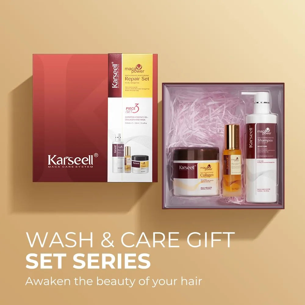 KARSEELL COLLAGEN HAIR MASK + HAIR SHAMPOO + ARGAN OIL SET