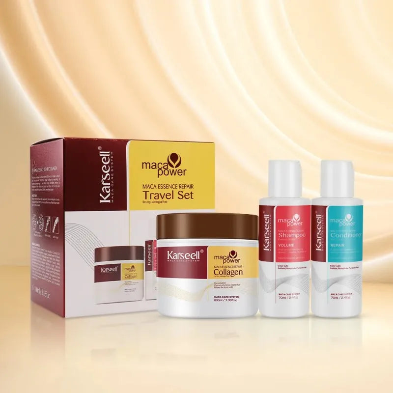 KARSEELL COLLAGEN HAIR MASK + SHAMPOO & CONDITIONER TRAVEL SET