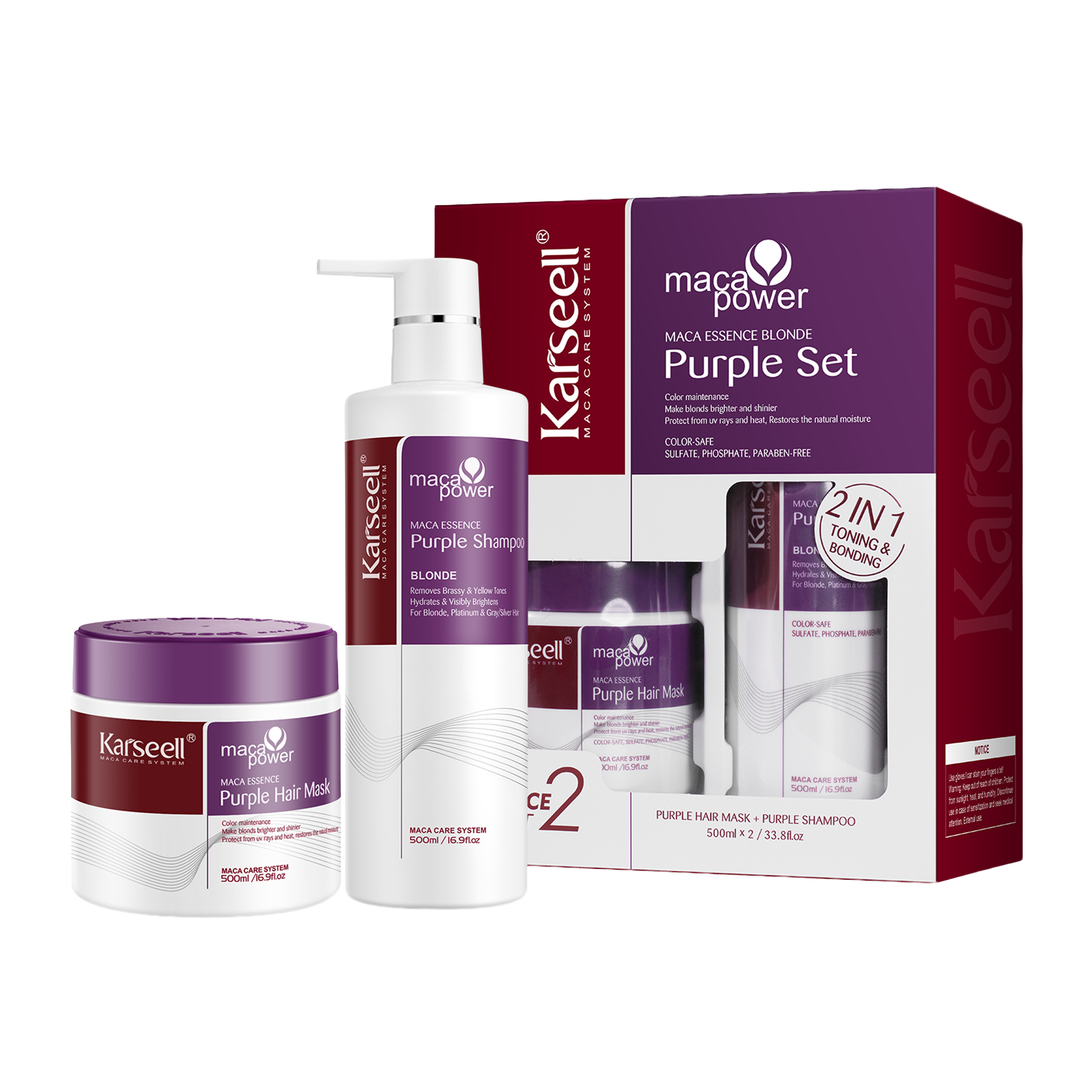 MACA ESSENCE BLONDE PURPLE SET (2-PIECE)