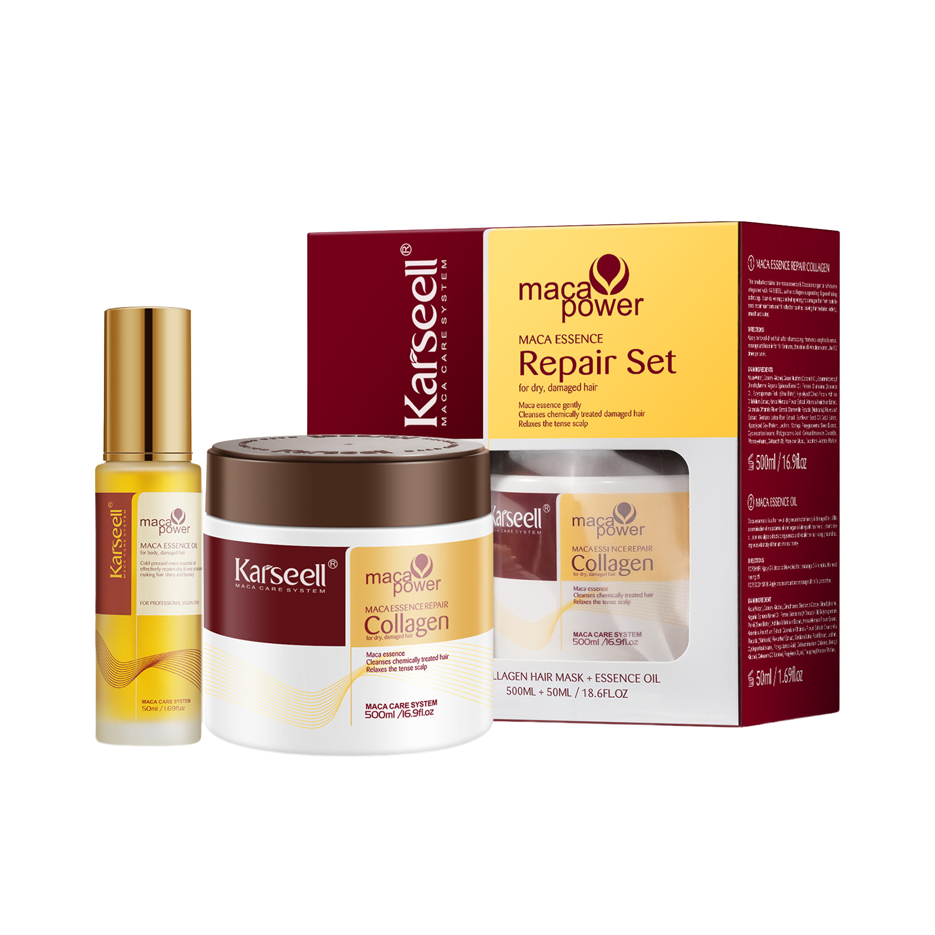 KARSEELL COLLAGEN HAIR MASK + ARGAN OIL REPAIR SET