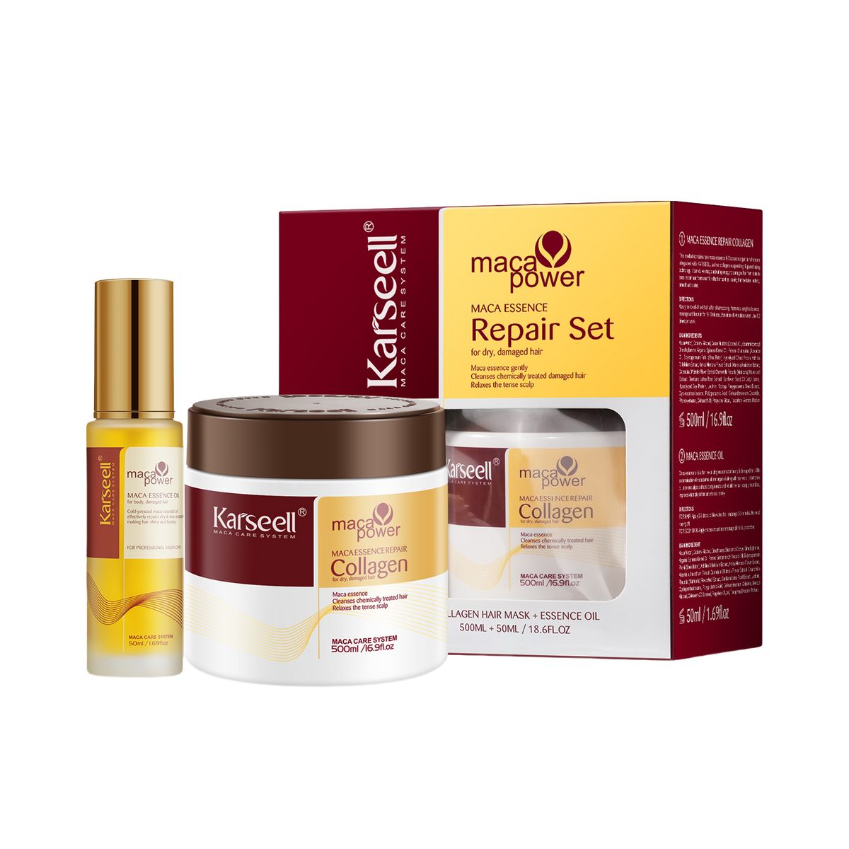 KARSEELL COLLAGEN HAIR MASK + ARGAN OIL REPAIR SET