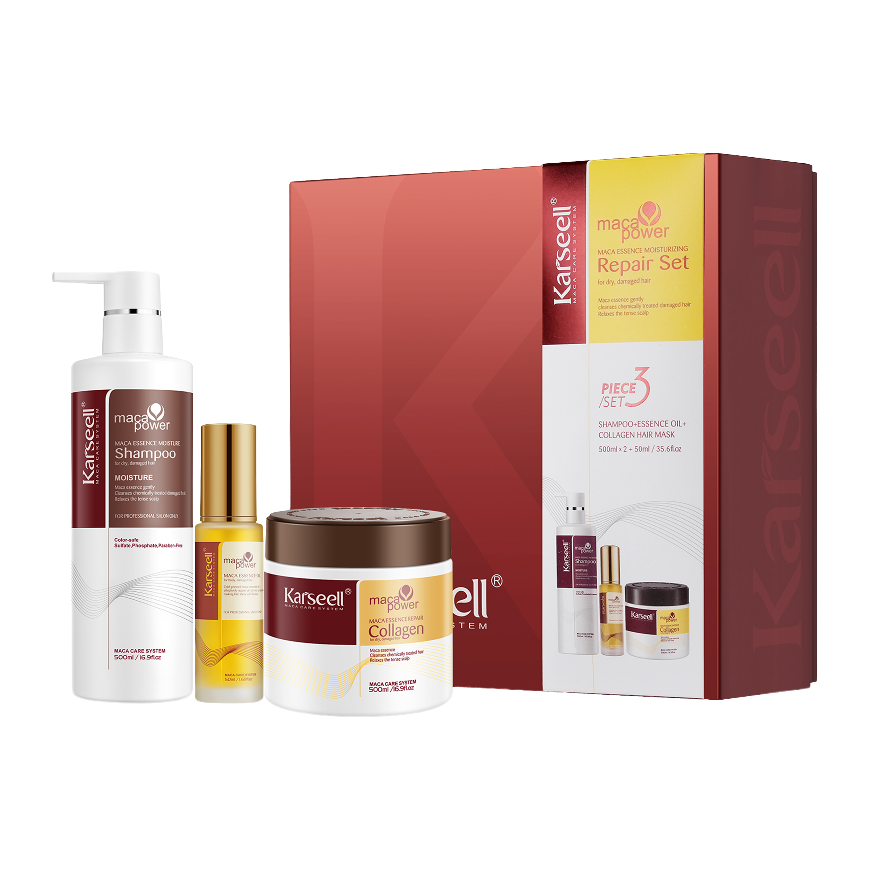 KARSEELL COLLAGEN HAIR MASK + HAIR SHAMPOO + ARGAN OIL SET