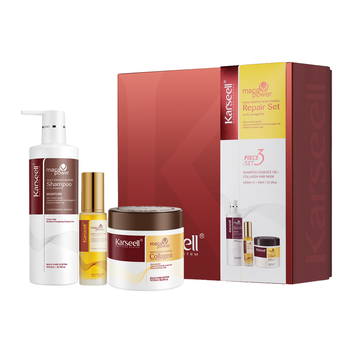 KARSEELL COLLAGEN HAIR MASK + HAIR SHAMPOO + ARGAN OIL SET