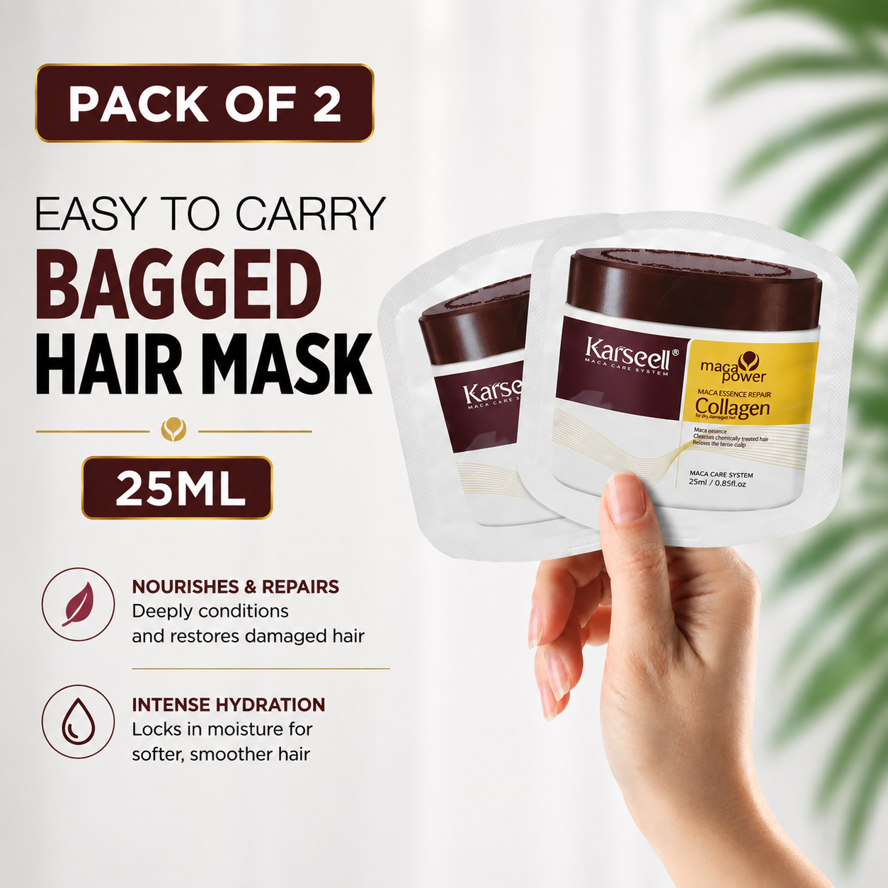 KARSEELL COLLAGEN HAIR MASK SACHETS