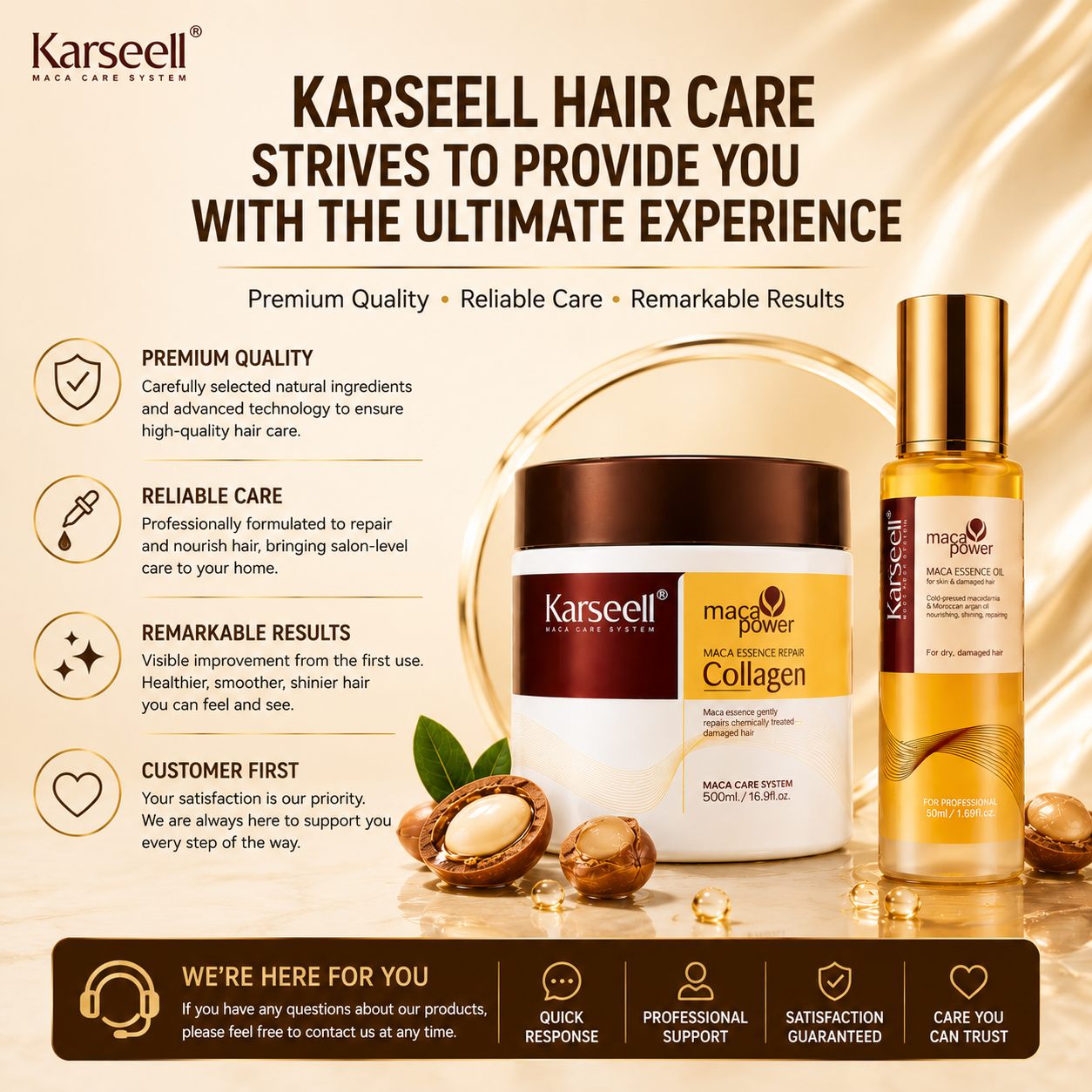 KARSEELL COLLAGEN HAIR MASK + ARGAN OIL REPAIR SET