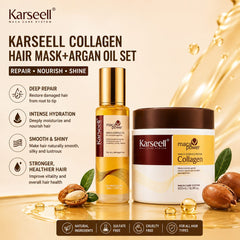 KARSEELL COLLAGEN HAIR MASK + ARGAN OIL REPAIR SET